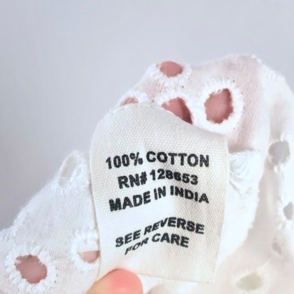 💲SALE💲Additional 10% OFF! NWT Joie White Eyelet Tie Waist Blouse Sz M - Picture 6 of 7